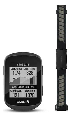 Ciclocomputadora Garmin Edge 130 Plus Bundle color negro