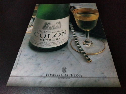 (pb350) Publicidad Clipping Vino Colon Riesling * 1980