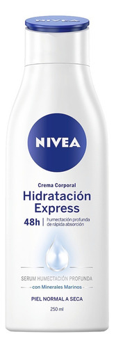 Crema hidratante para cuerpo Nivea Cuidado Corporal Hidratación Express en tubo 250mL