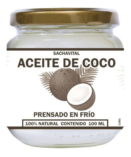 Aceite De Coco Prensado En Frio