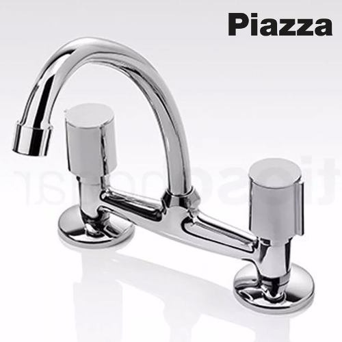 Imagen 4 de 10 de Griferia Cocina Mesada Piazza Domani Canilla Metal Cromada