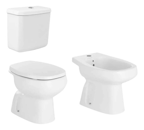 Juego Baño Roca Monaco Inodoro Mochila Doble Descarga Bidet