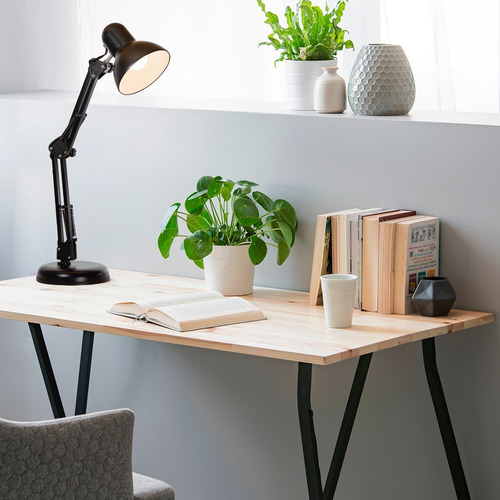 Imagen 9 de 10 de Lámpara Escritorio Flexible Ajustable Negro E27 40w 1 Luz