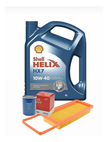 Aceite Shell Hx7 10w40 + Kit De Filtros Honda Fit 1.4 