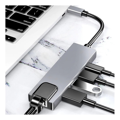 Hub 5 En 1 Usb C Usb 3 Hdmi 4k Pd Lan Rj45 Gigabit 1000mbps