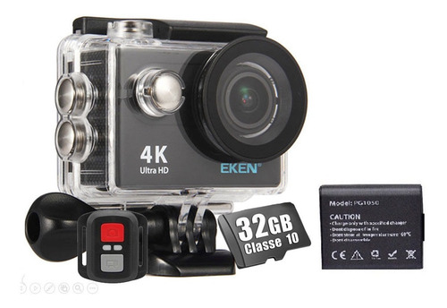 Câmera Eken H9r 4k Filmadora Original Wifi Controle + Bateria + 32gb Esporte Full Hd Prova D´água Capacete Moto Action