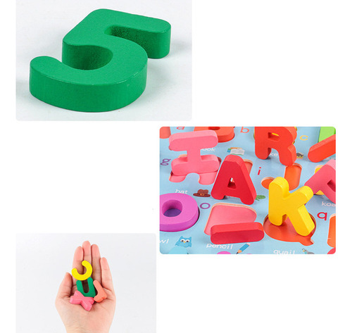 Bloques De Madera Con Forma De Abecedario Para Niños