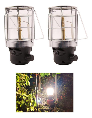 Lámpara De Linterna De Gas De Doble Libre De 2 Piezas, Luz
