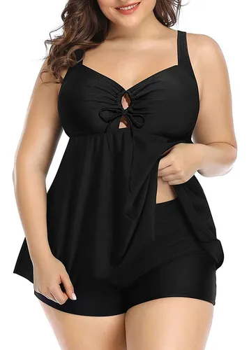 Traje de baño de una pieza para mujer, bañador Sexy de talla grande,  cerrado, deportivo con