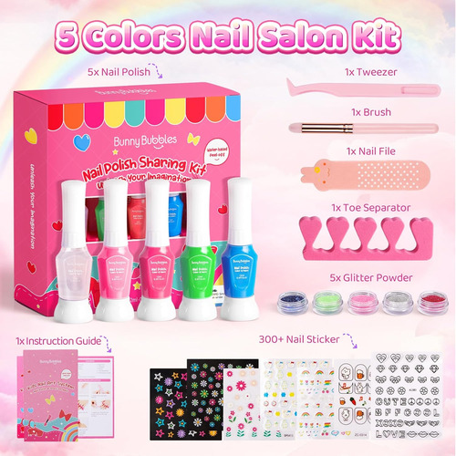 Kit De Esmalte De Uñas Para Niñas, Juego De Maquillaje De Uñ