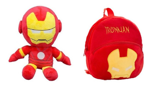 Peluche Y Mochila Iron Man, Suaves, Calidad