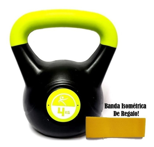 Pesa Rusa Kettlebell 4 Kg Recubierta Mancuerna Importada Gym