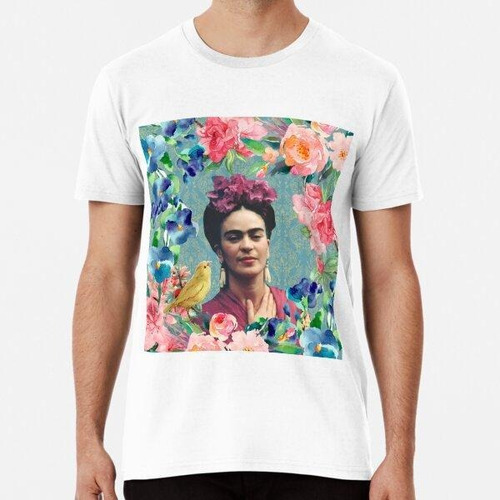 Remera Frida Kahlo Yellow Bird Algodon Premium