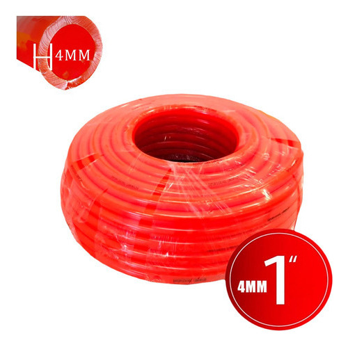 Mangueira 1 Polegada Parede Grossa Mega Resistente 4mm Cor Laranja