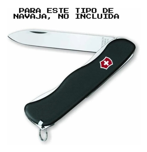 Imagen 3 de 3 de Funda Negra De Nylon P/hta. 0.8 Y 0.9 Victorinox (500775)