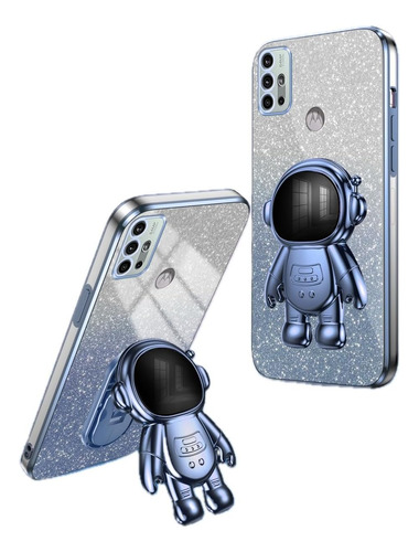 Bling Silicona Funda Case For Moto + Astronauta Soport