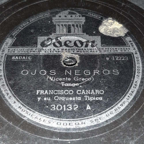 Pasta Francisco Canaro Odeon C140