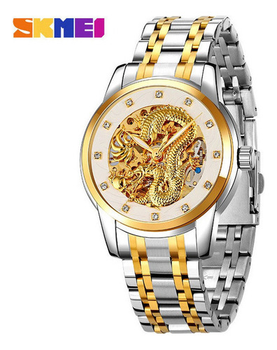 Reloj Skmei Diamond Luxury Automático De Acero Inoxidable