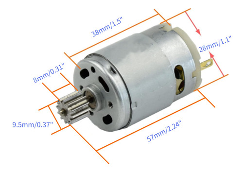 Motor Eléctrico 380 Dc 12 V 15000 Rpm Para Juguetes Y Coches