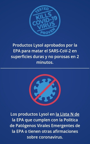 Desinfectante Aerosol Lysol 2 Unidades