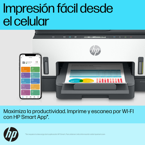 Impresora Multifunción A Color Hp Smart Tank 750 Con Wifi 220v