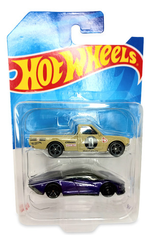 Hot Wheels Pack Com 2 Carrinhos Mattel Coleção Action Hgb46
