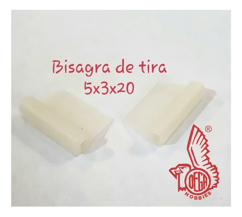 Bisagra De Tira 5x3x20 Para Mandos Nylon Aeromodelismo