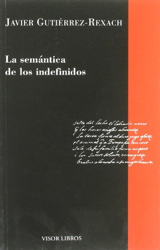 Libro Semantica De Los Indefinidos De Gutierrez-rexach Javie