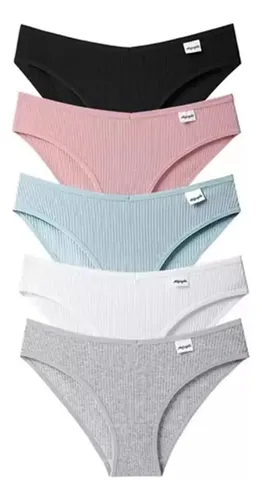 3 Unids/SET Bragas De Algodón Sin Costuras Para Mujeres Diseño Jacquard Ropa Interior Femenina Calzoncillos De Color Sólido Íntimas Para Mujer I.1162300498