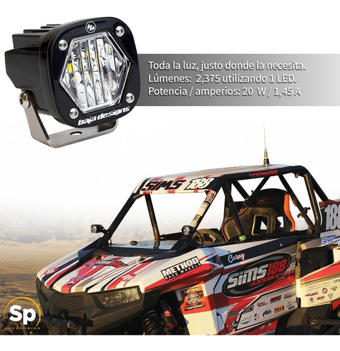 Imagen 3 de 6 de Faro Dually Auxiliares Baja Designs S1 Led Jeep Jimny Rzr