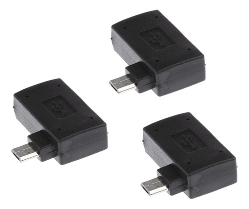 Adaptador De Host O Micro Usb 2.0 En Ángulo Izquierdo De 3x