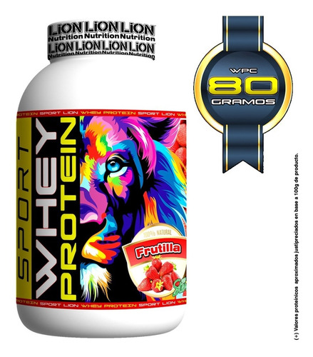 Lion Nutrition Sport Whey Protein 80 Sabor Frutilla