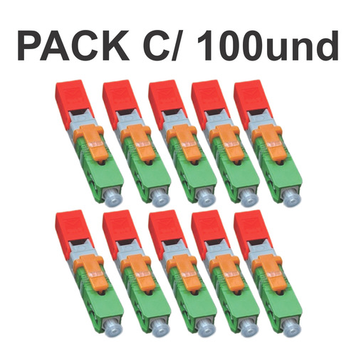 100 Conector Gpon Sc-apc Fast Campo 2.0 Flat Drop E Low Fit