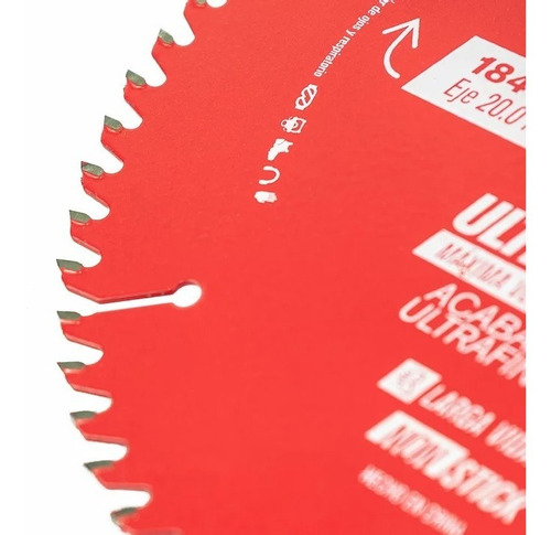 Hoja De Sierra Circular Para Madera O Melamina 184mm 7 1/4 60 Dientes Disco