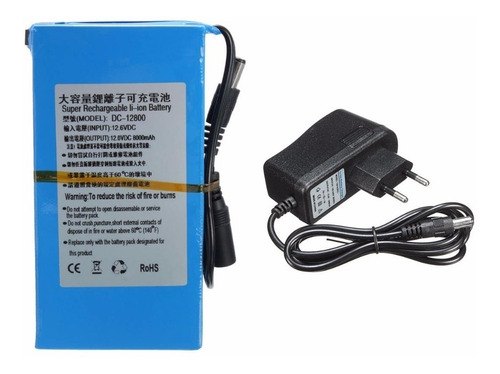 Bateria De Litio Recarregável 12v 8000 Mah Pronta Entrega