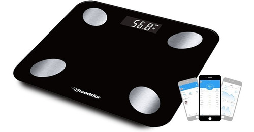 Balança De Banheiro Bioimpedância Com Bluetooth Rs-870br Cor Preto