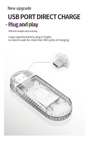 Lampara Touch Recargable Usb Con Velcro Multicolores