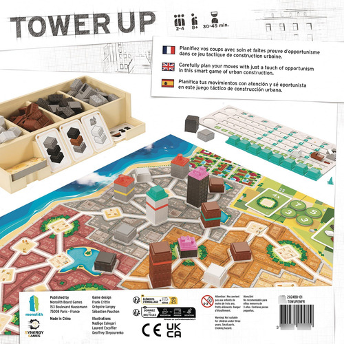 Juego De Mesa Tower Up Construcción De Ciudad Para 2-4 Jugad