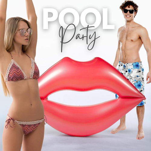 Salvavida Para Alberca Anillo De Natación Inflable Labios