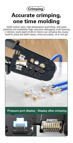 Testeador Crimpador 2en1 Cables Utp/stp Rj45/rj12/rj11 6p/8p