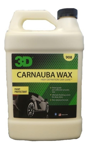 Carnauba Wax Cera Carnauba Liquida 4 Lts / 3d Detailing