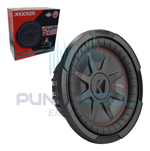 Woofer Kicker Plano Comprt Cwrt102 10 Pulgadas 800w 2 Ohm Co Negro