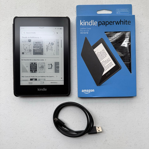 E-reader Kindle Paperwhite 10 Gen 8gb, 6 300ppp + Funda Negro (Usado)