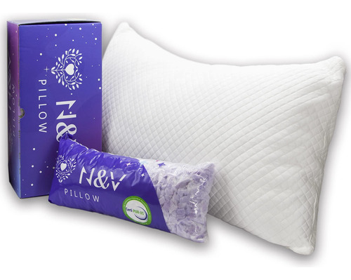 N&v Almohada De Espuma Viscoelástica Para Dormir ' Funda Lav