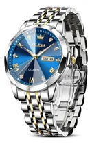 Comprar Olevs Reloj Hombres Relojes De Lujo Azules Para Hombre De De