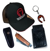 Comprar Kit Country Boné Capa De Celular Bainha Canivete +  Chaveiro