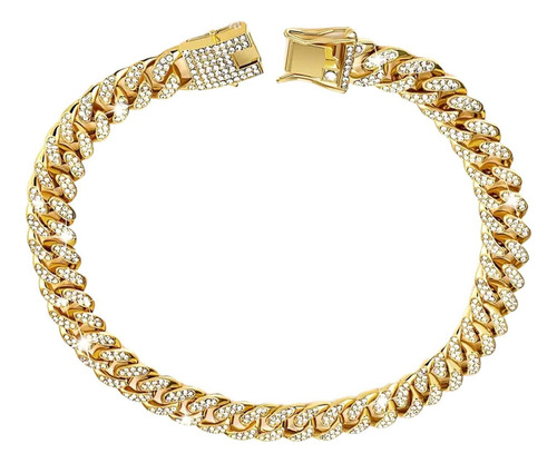 * Collar De Cadena De Perro De Oro Collar De Perro De