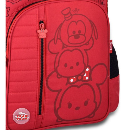 Mochila De Costas 17,5 Mickey Mouse Tsum Tsum Disney - Clio Cor Vermelho