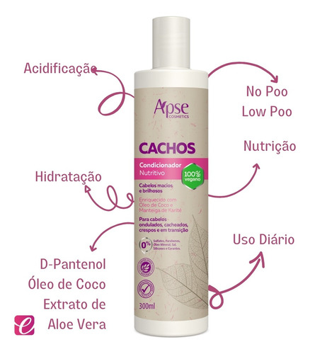 Kit Cachos Tratamento Shampoo Condicionador E Mousse Apice
