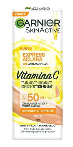 Tratamiento Todo En Uno Garnier Skinactive 40 G Medio